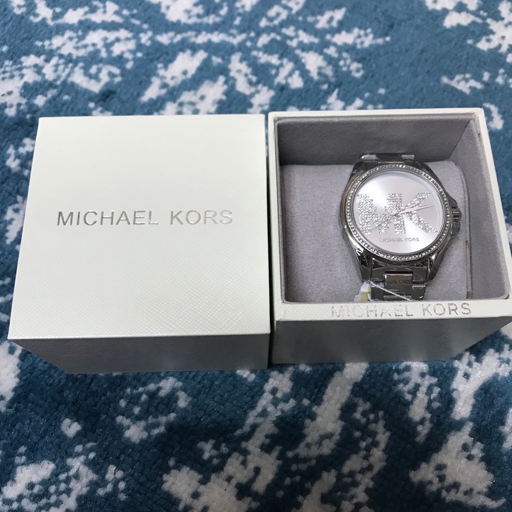 NWT MK6554 Michael KORS silver watch